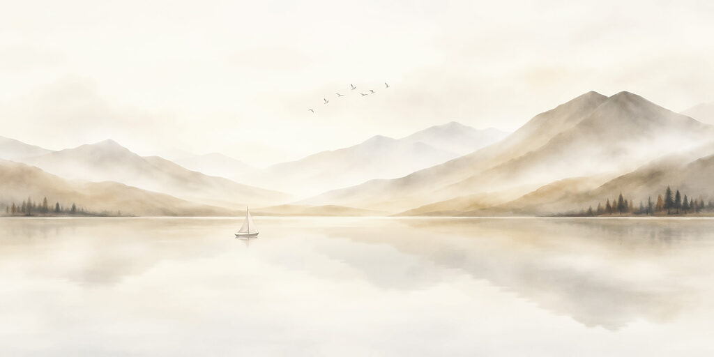 Sailboat on a lake