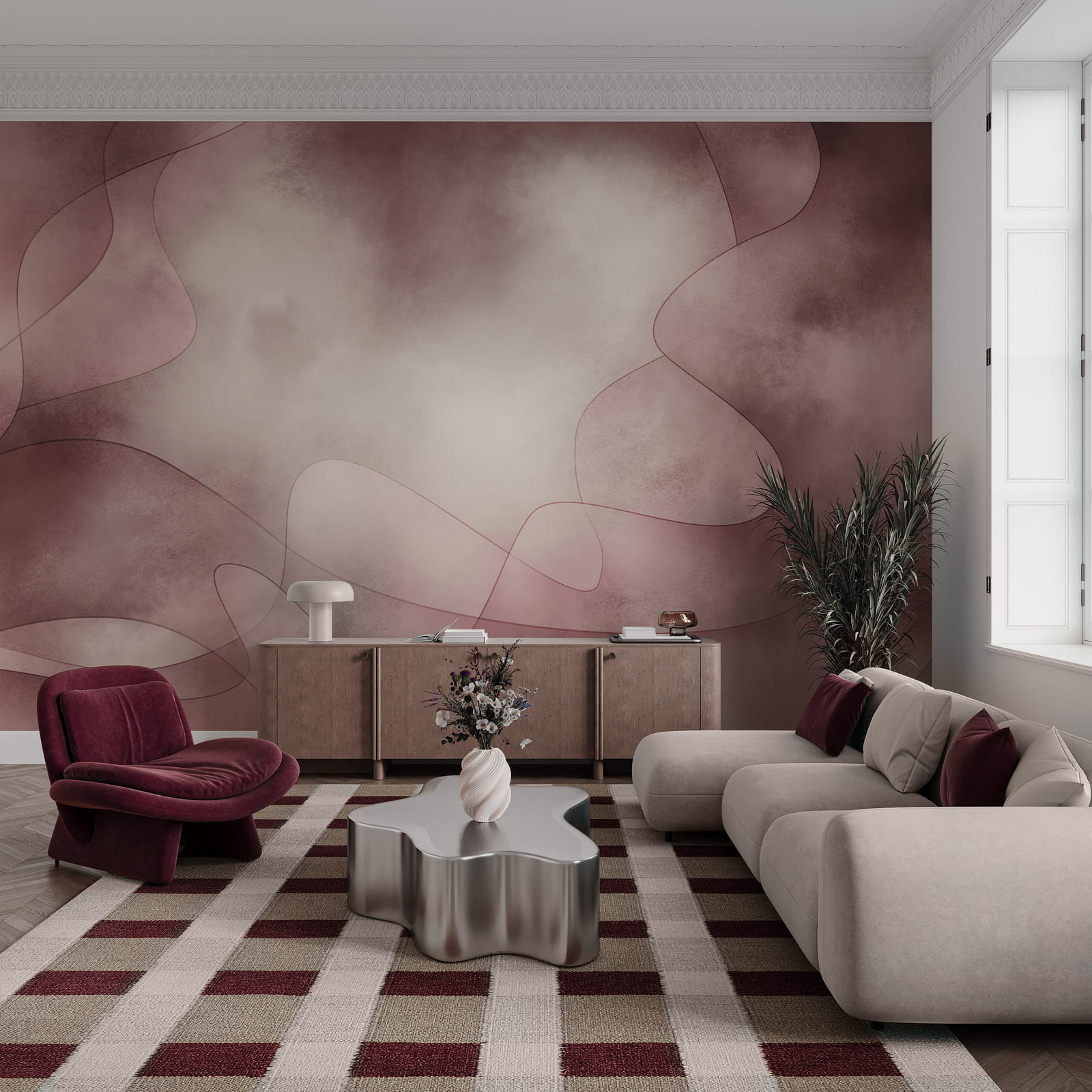 Roze en witte achtergrond Roze en witte achtergrond