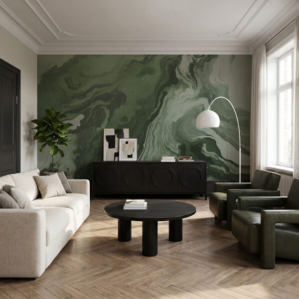 Groene en witte krullen