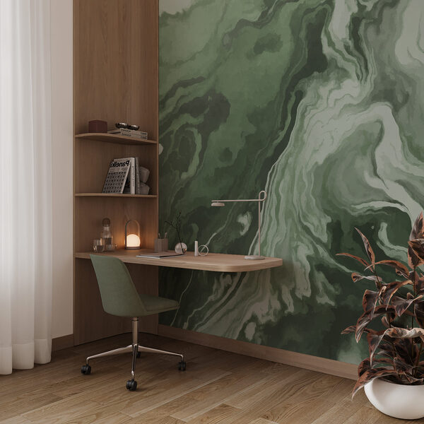 Groene en witte krullen