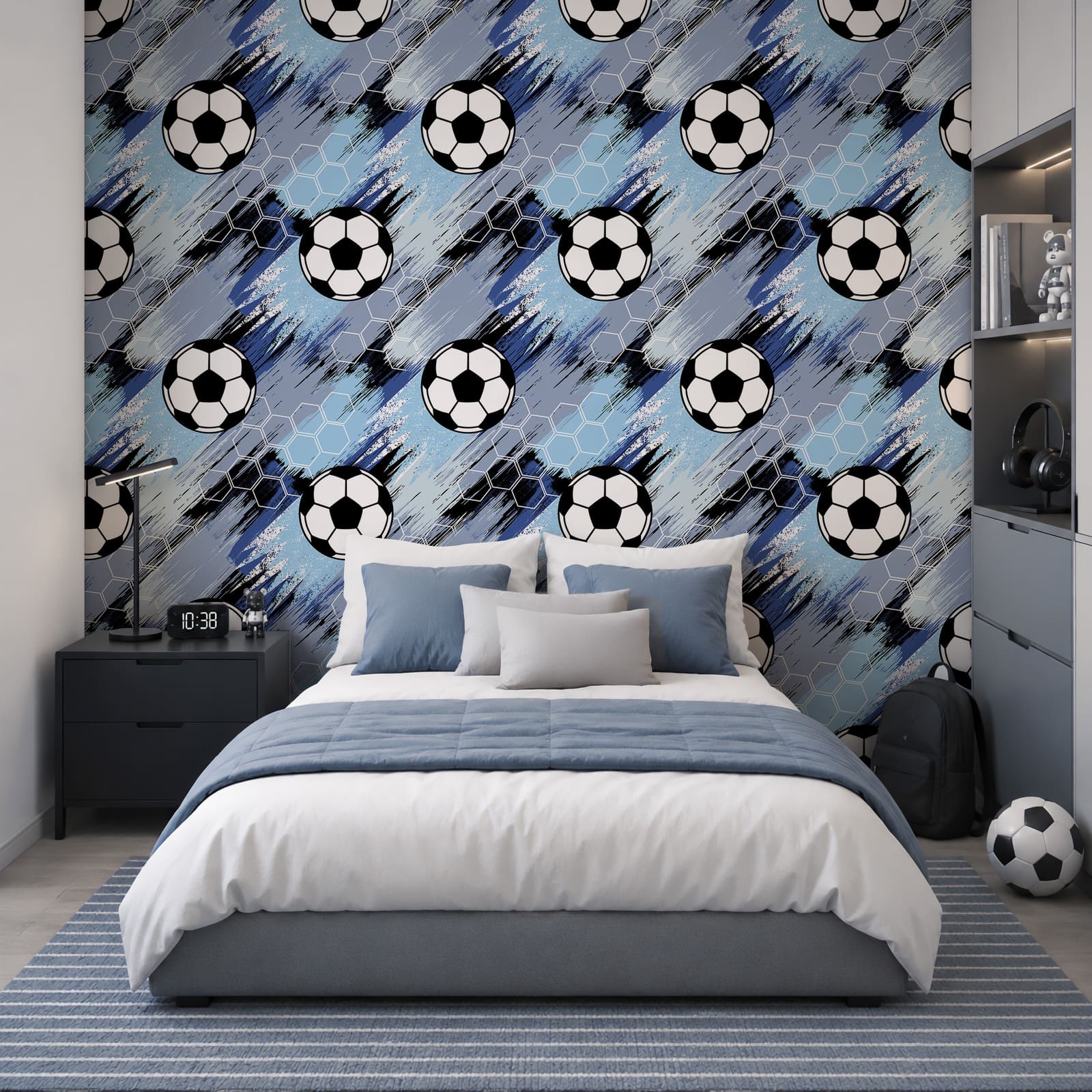 Patroon van voetballen
