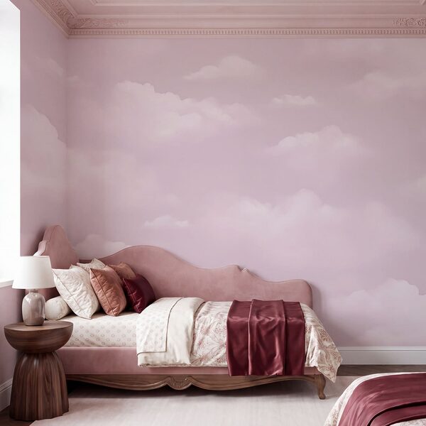 Roze lucht met wolken Roze lucht met wolken