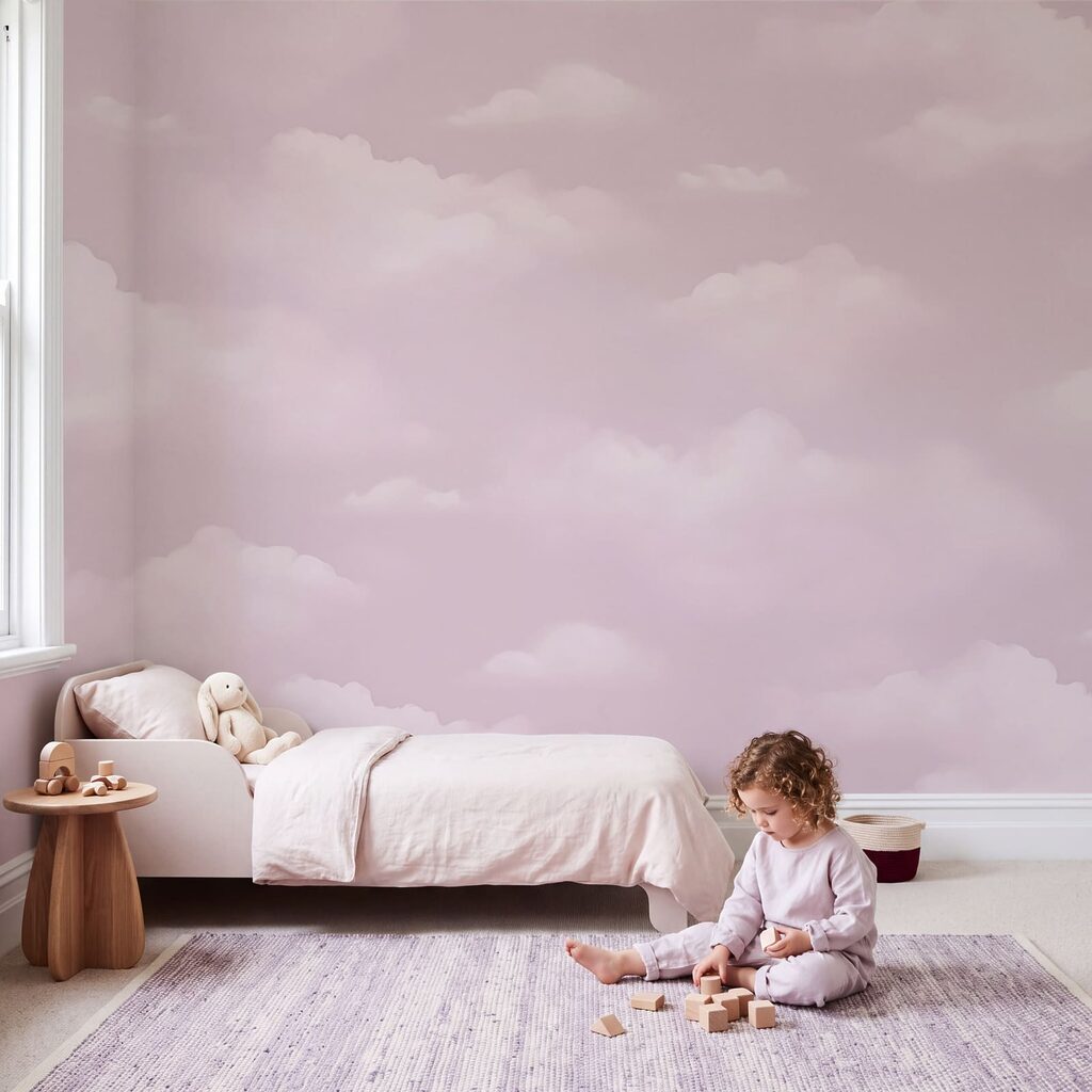Roze lucht met wolken Roze lucht met wolken
