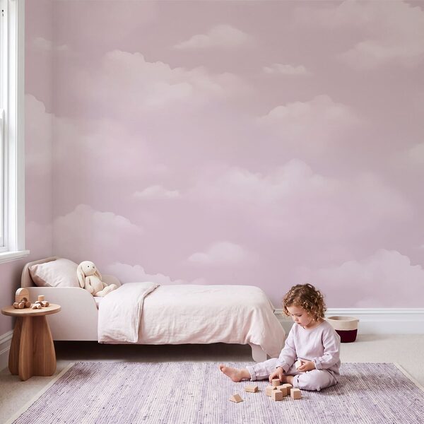 Roze lucht met wolken Roze lucht met wolken