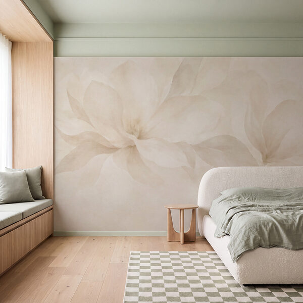 Fotobehang Zachte bloemen in subtiele tinten (Artikelnummer: t01057)