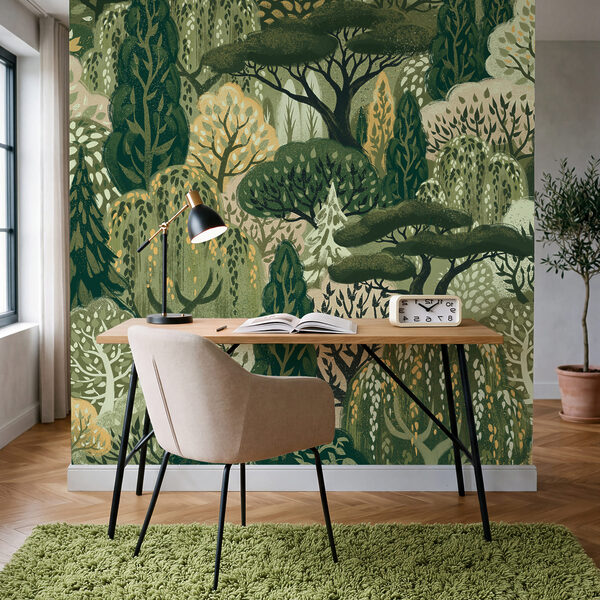 Fotobehang Grote groep bomen (Artikelnummer: t01033) Fotobehang Grote groep bomen (Artikelnummer: t01033)