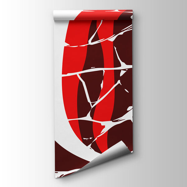 Fotobehang Rood-wit krullend patroon (Artikelnummer: t01035) Fotobehang Rood-wit krullend patroon (Artikelnummer: t01035)