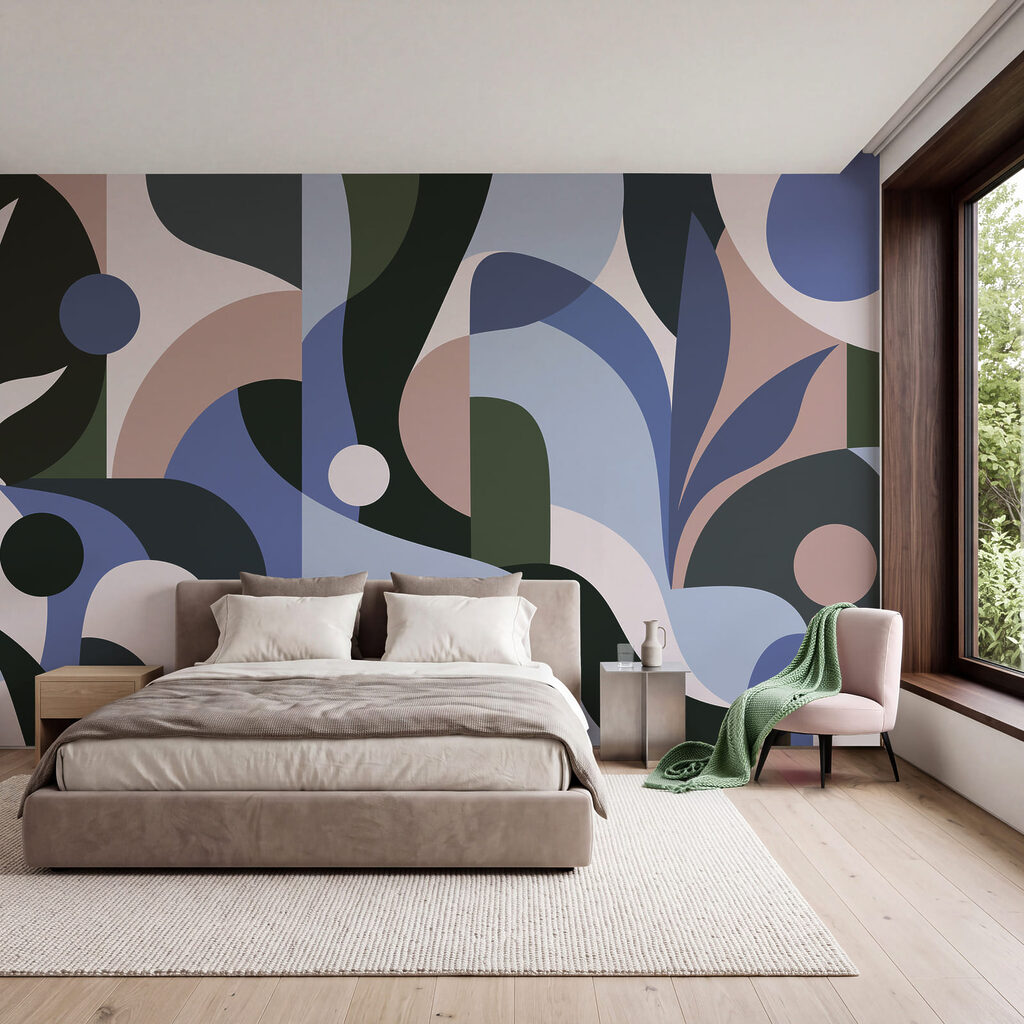 Fotobehang Kleurrijke kunst met cirkels en lijnen (Artikelnummer: t01036v3) Fotobehang Kleurrijke kunst met cirkels en lijnen (Artikelnummer: t01036v3)