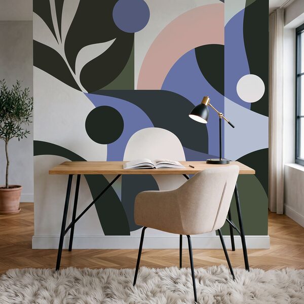 Fotobehang Kleurrijke kunst met cirkels en lijnen (Artikelnummer: t01036v3) Fotobehang Kleurrijke kunst met cirkels en lijnen (Artikelnummer: t01036v3)