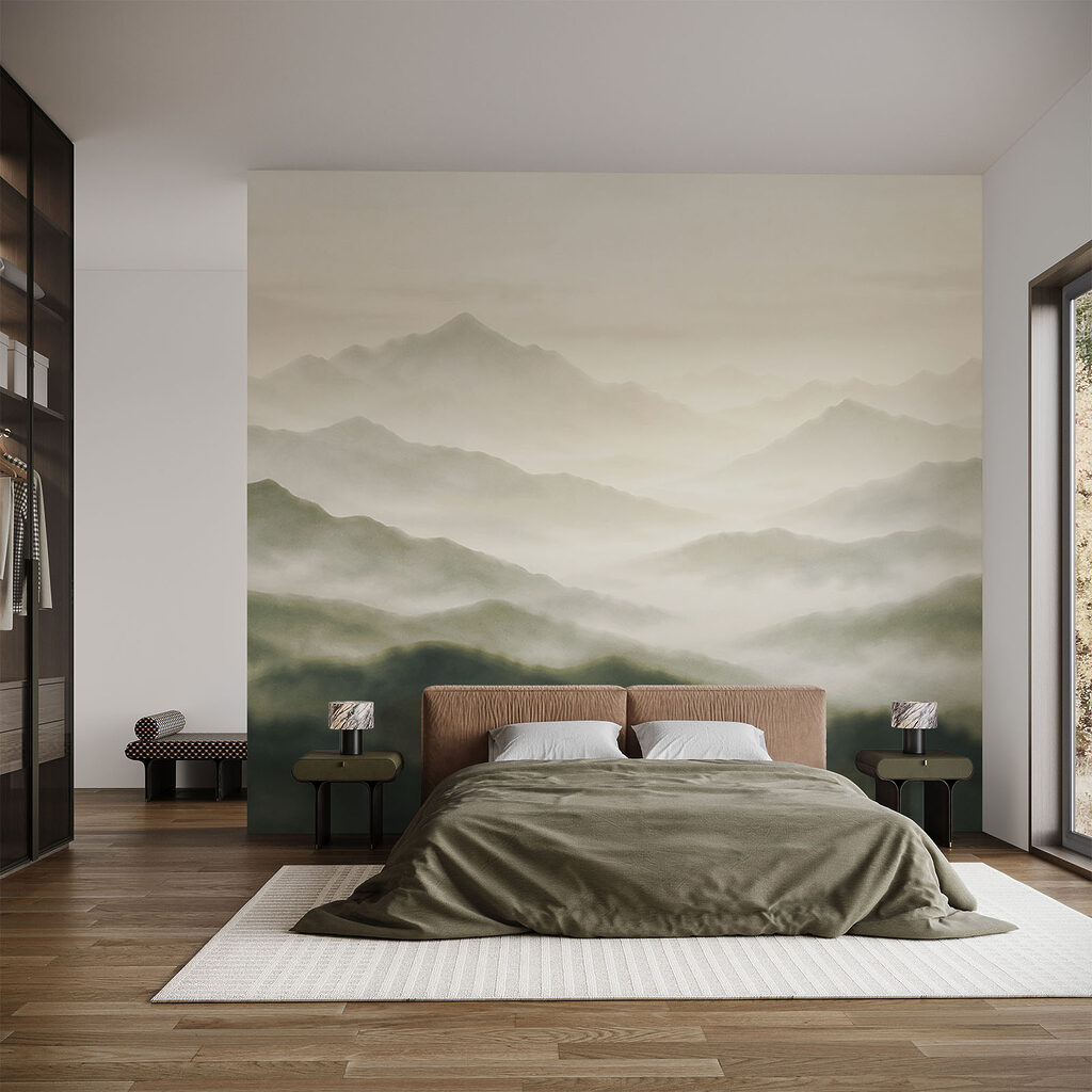 Fotobehang Mistige bergketen (Artikelnummer: t01065v1)