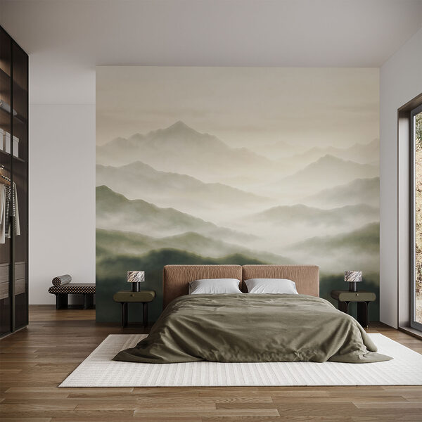 Fotobehang Mistige bergketen (Artikelnummer: t01065v1)
