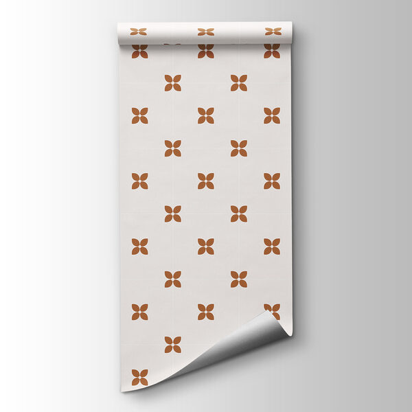 Fotobehang Patroon van kleine bruine bloemen (Artikelnummer: t01066v1)