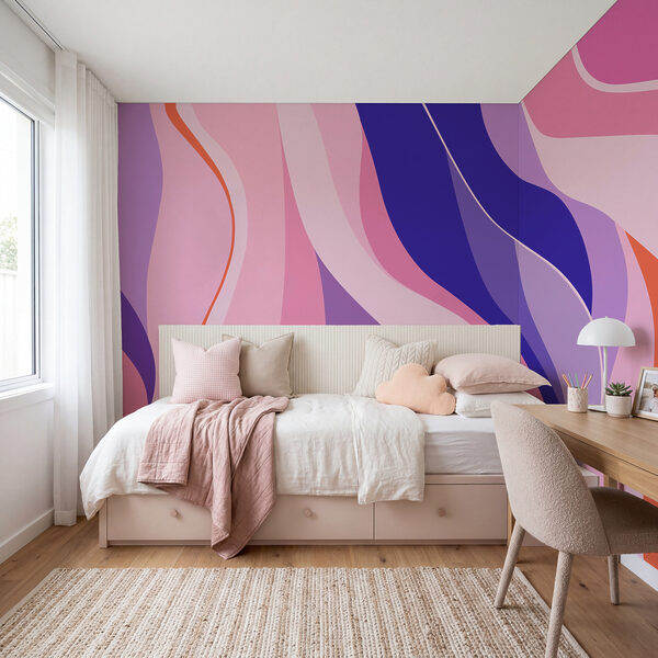 Fotobehang Kleurrijke achtergrond met lijnen (Artikelnummer: t01039)