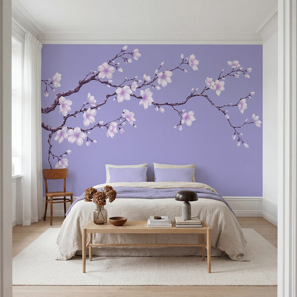 Fotobehang Tak met witte bloemen (Artikelnummer: t01044v2) Fotobehang Tak met witte bloemen (Artikelnummer: t01044v2)