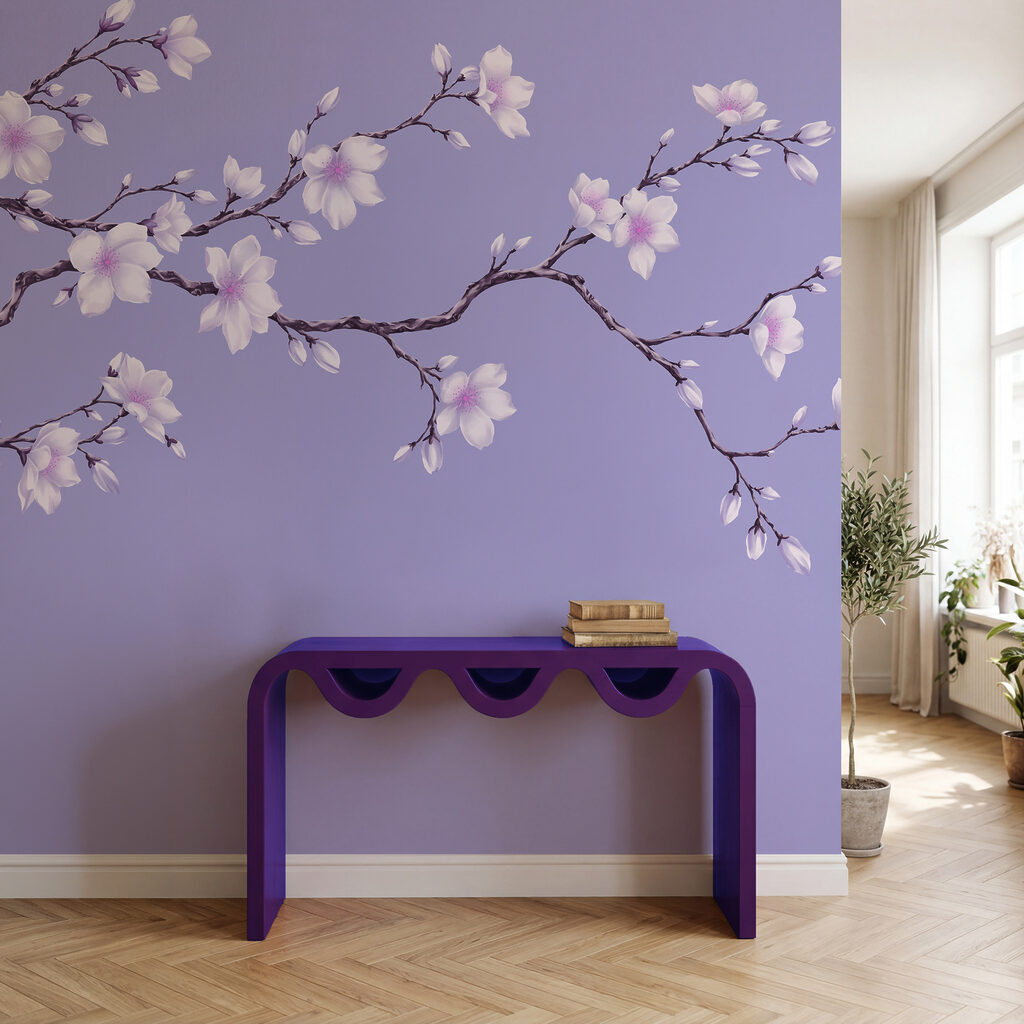 Fotobehang Tak met witte bloemen (Artikelnummer: t01044v2) Fotobehang Tak met witte bloemen (Artikelnummer: t01044v2)