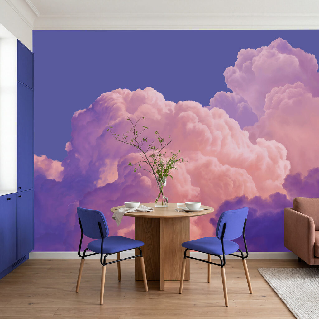 Fotobehang Roze en paarse wolken (Artikelnummer: t01046v1)