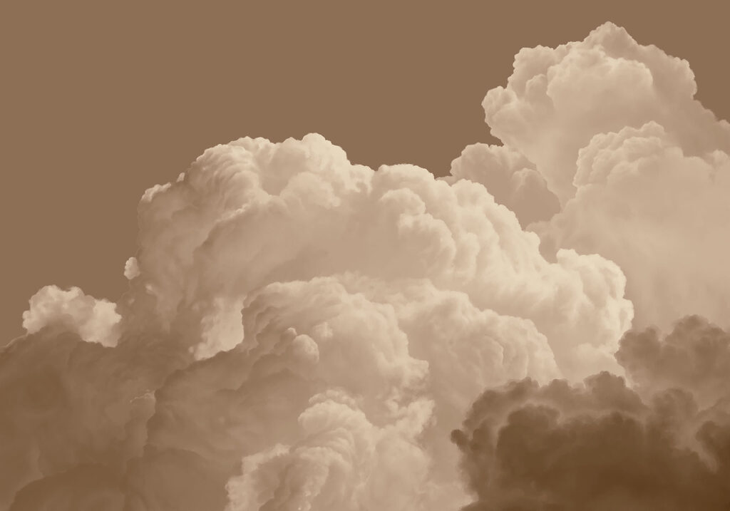 Fotobehang Grote witte wolken aan de hemel (Artikelnummer: t01046v2)