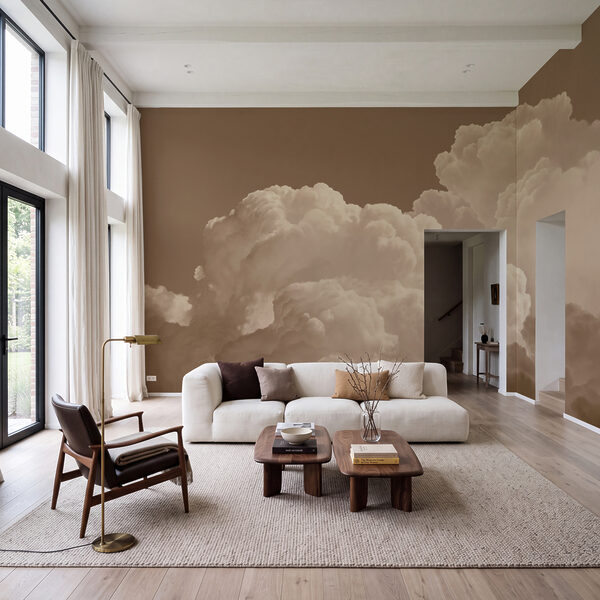 Fotobehang Grote witte wolken aan de hemel (Artikelnummer: t01046v2)