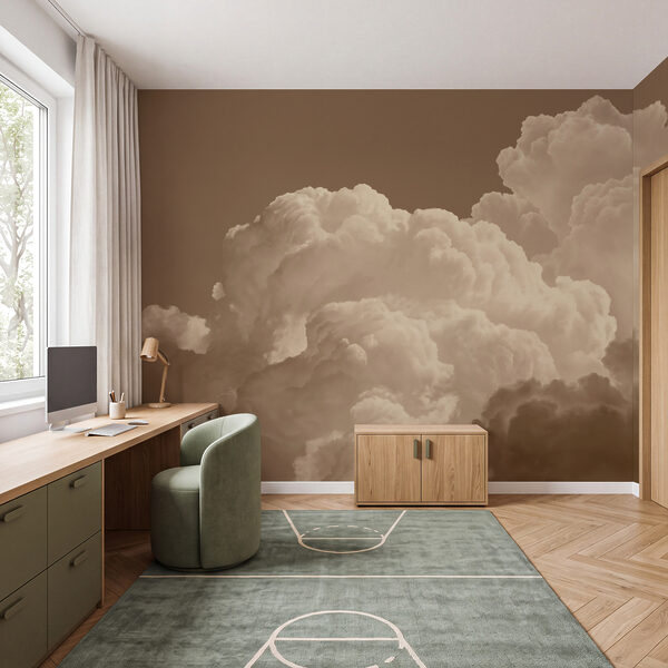 Fotobehang Grote witte wolken aan de hemel (Artikelnummer: t01046v2)
