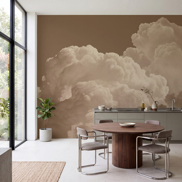 Fotobehang Grote witte wolken aan de hemel (Artikelnummer: t01046v2)