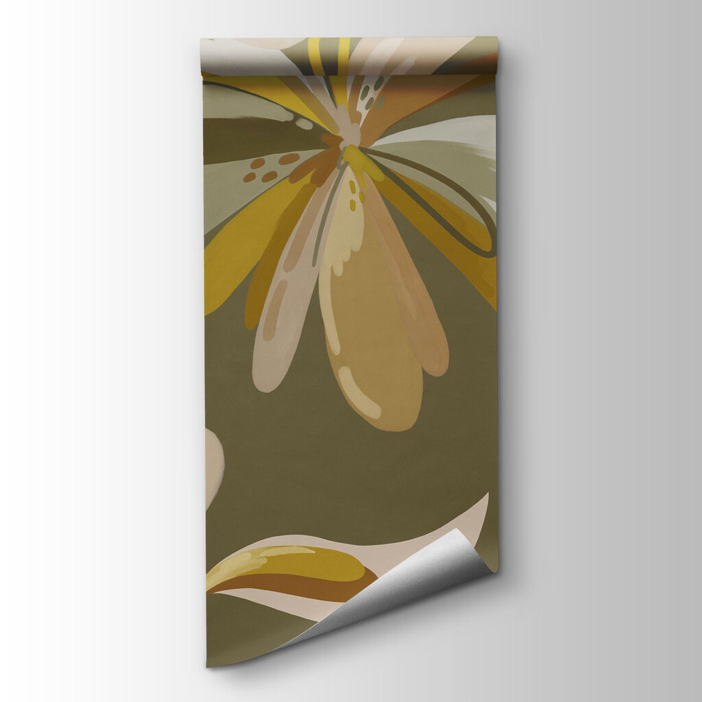 Fotobehang Patroon van bloemen en bladeren (Artikelnummer: t01059v1) Fotobehang Patroon van bloemen en bladeren (Artikelnummer: t01059v1)