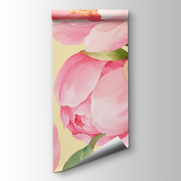Fotobehang Patroon met roze bloemen (Artikelnummer: t01096v5)