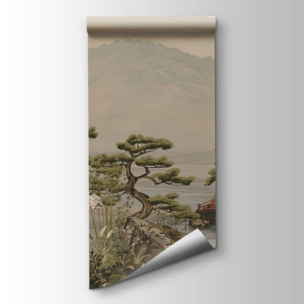 Fotobehang Landschap met een berg en een dorp (Artikelnummer: t01063) Fotobehang Landschap met een berg en een dorp (Artikelnummer: t01063)