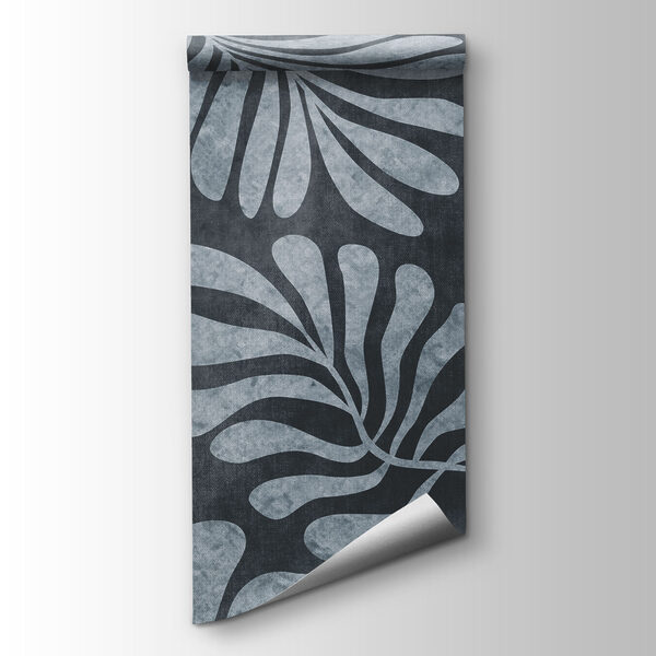 Fotobehang Bladmotief op een zwarte achtergrond (Artikelnummer: t01111v2) Fotobehang Bladmotief op een zwarte achtergrond (Artikelnummer: t01111v2)