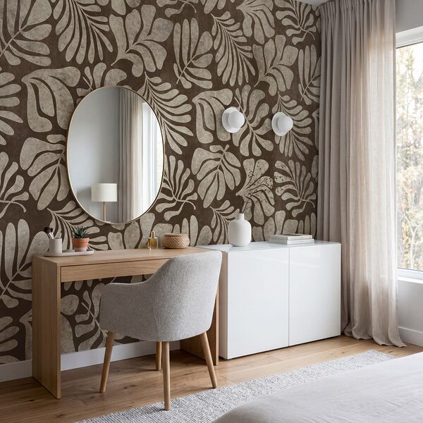 Fotobehang Bruin-wit patroon (Artikelnummer: t01111v4)
