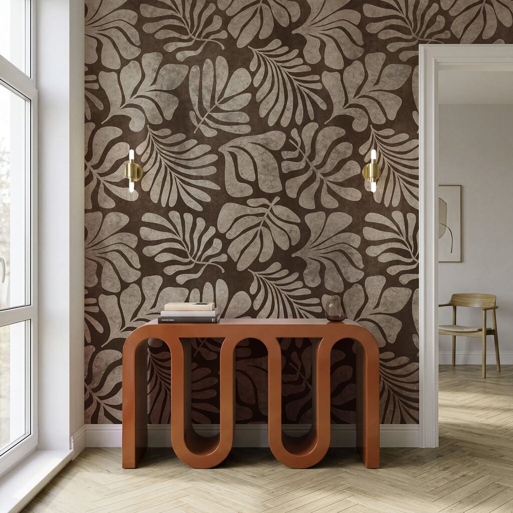 Fotobehang Bruin-wit patroon (Artikelnummer: t01111v4)