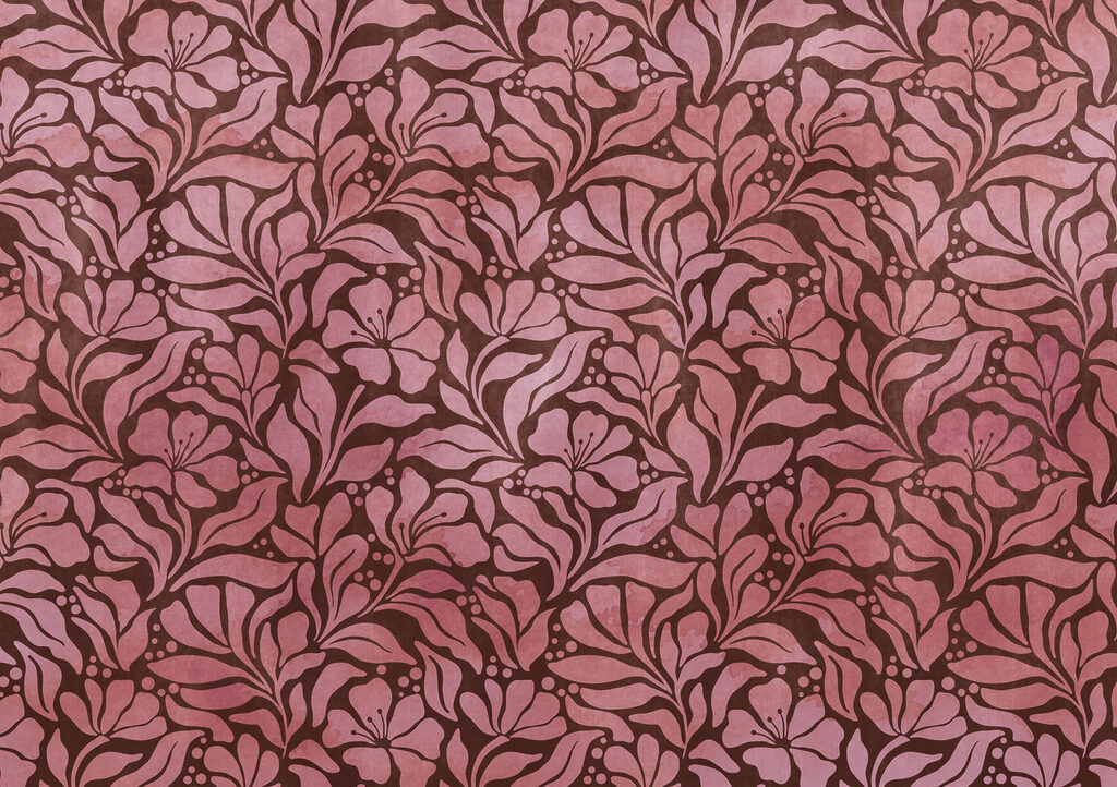 Fotobehang Patroon met roze bloemen (Artikelnummer: t01114v2) Fotobehang Patroon met roze bloemen (Artikelnummer: t01114v2)