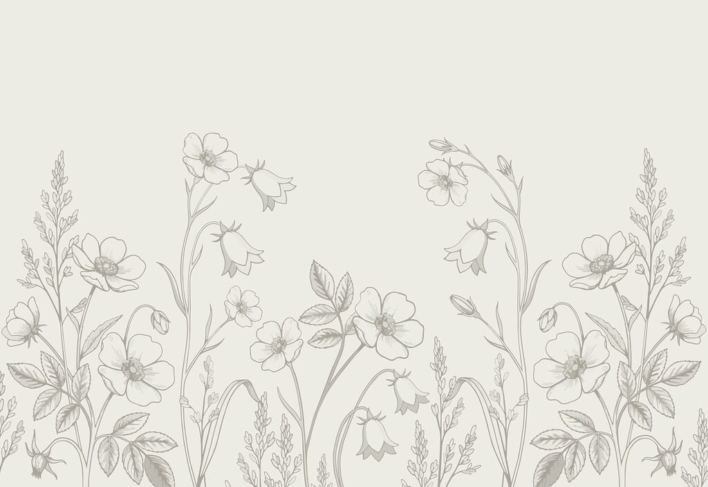 Fotobehang Assortiment bloemen en planten (Artikelnummer: t01071)
