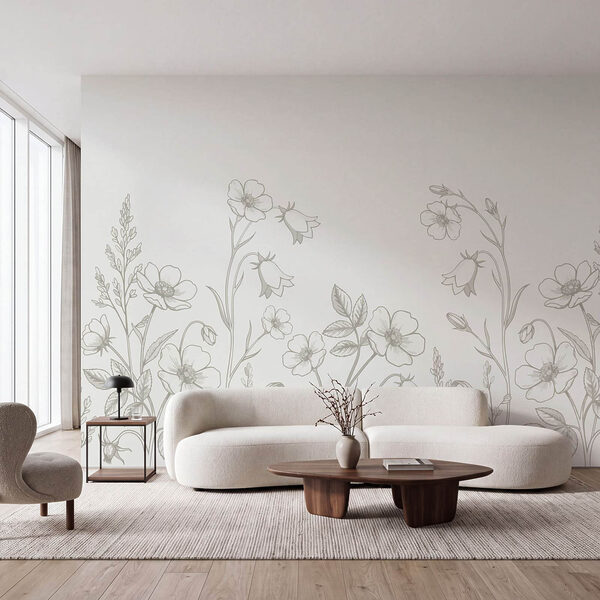 Fotobehang Assortiment bloemen en planten (Artikelnummer: t01071)