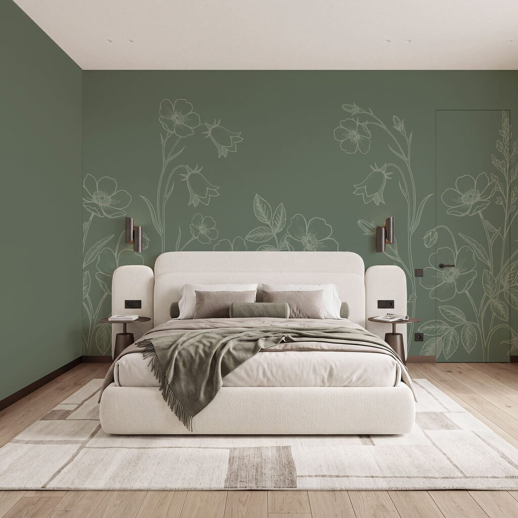 Fotobehang Assortiment bloemen en planten (Artikelnummer: t01071v1)