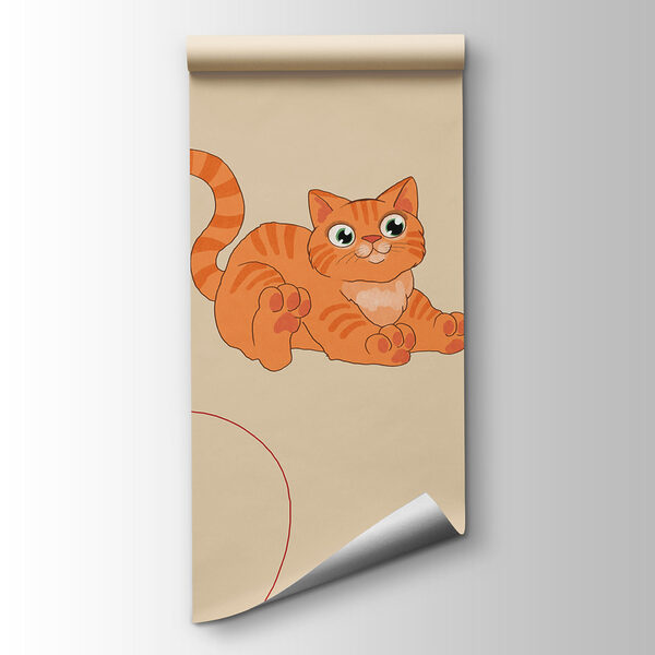Fotobehang Motief met katten en een bal (Artikelnummer: t01105) Fotobehang Motief met katten en een bal (Artikelnummer: t01105)
