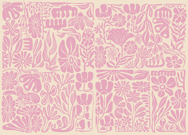 Fotobehang Roze en wit bloemenpatroon (Artikelnummer: t01106v1) Fotobehang Roze en wit bloemenpatroon (Artikelnummer: t01106v1)
