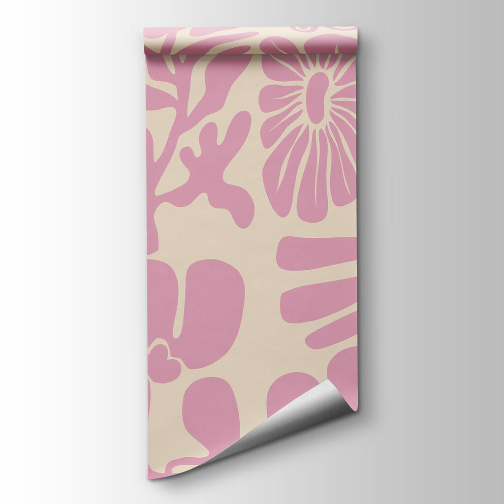 Fotobehang Roze en wit bloemenpatroon (Artikelnummer: t01106v1) Fotobehang Roze en wit bloemenpatroon (Artikelnummer: t01106v1)