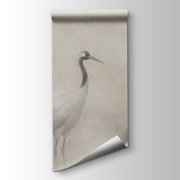 Fotobehang Een groep vogels in een mistig landschap (Artikelnummer: t01089)