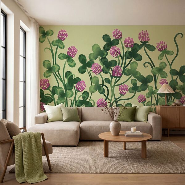 Fotobehang - Kleurrijke bloemen te midden van weelderig groen (Artikelnummer: t01121) Fotobehang - Kleurrijke bloemen te midden van weelderig groen (Artikelnummer: t01121)